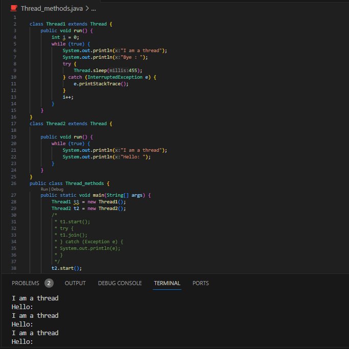 sklearner1's tweet image. Day 71 of #LearningJava 
Today, I learned about the thread methods in Java.