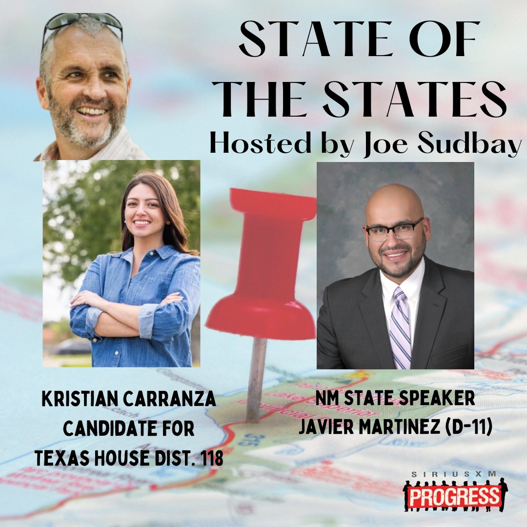 🏛️ On State of the States, @JoeSudbay talks to @kristianfortx, running in Texas HD-118, one of most competitive House races this year 🎙️Joe also speaks with New Mexico House Speaker @JavierForNM about the many accomplishments of Democrats in 2023-24 session. 📻 SAT @ 12p ET