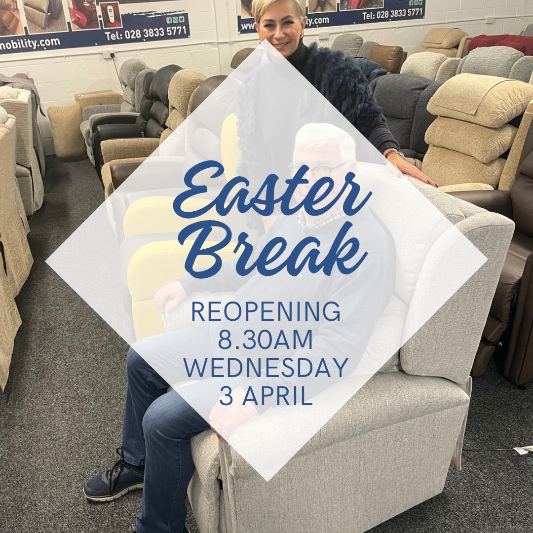 From our family to yours we wish you a lovely Easter Break

Our Portadown show room will be closed for Easter break until 8.30am on Wednesday 3 April 2024 

Should you require any emergency equipment repairs over the holidays please call John on 07710911217