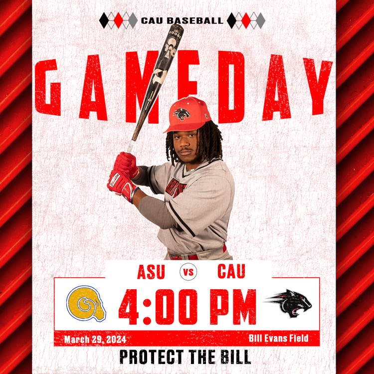 𝗕𝗔𝗖𝗞 𝗔𝗧 𝗧𝗛𝗘 𝗕𝗜𝗟𝗟! ⚾️🐾

🆚 Albany State
📍 Bill Evans Field
⌚️ 4 PM

#GoPanthers🐾 | #WeAreCAU | #ProtectTheBill