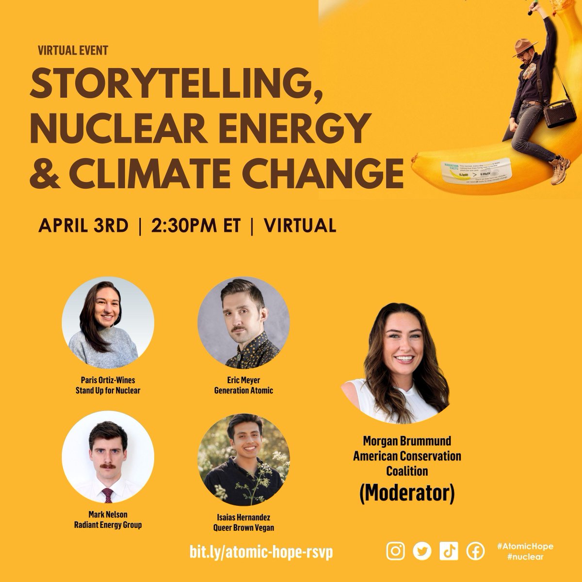 Embrace the future of clean energy! Join Generation Atomic and Picture Motion on Wednesday, April 3rd for a virtual event inspired by Frankie Fenton’s critically acclaimed new documentary film, ATOMIC HOPE: Inside The Pro-Nuclear Movement.