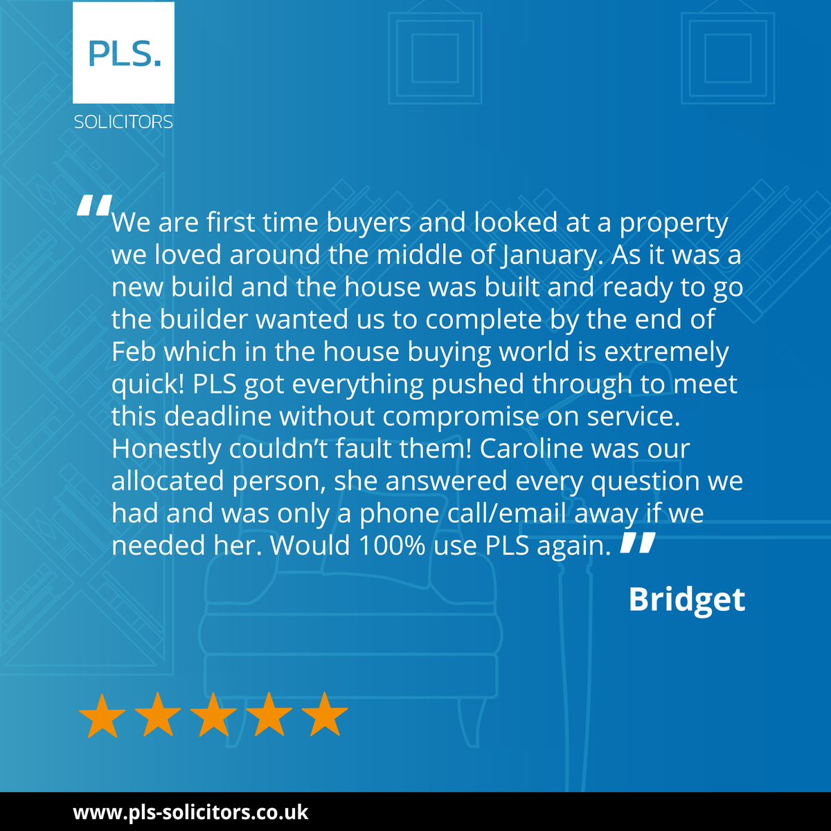 #FiveStarFriday
We are thrilled to share more kind of words from one of our clients. 

Thank you for choosing us for your conveyancing needs. We are dedicated to keeping all our clients well-informed about all developments. 

pls-solicitors.co.uk/news/honestly-…

Get in touch for a quote!