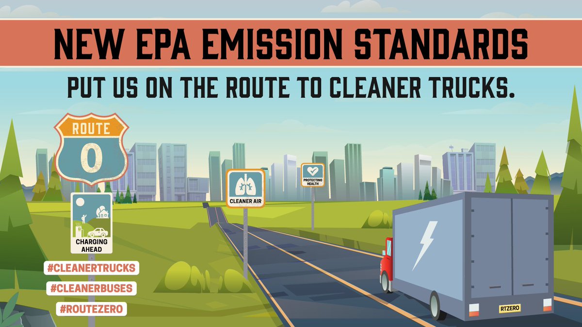 Today, @EPA finalized its standards for heavy-duty vehicles to curb pollution & accelerate the transition to zero-emissions vehicles. #ClimateMayors & @c40cities pledge to electrify city transport for a cleaner, healthier future. Read our statement here:  climatemayors.org/statement-heav…