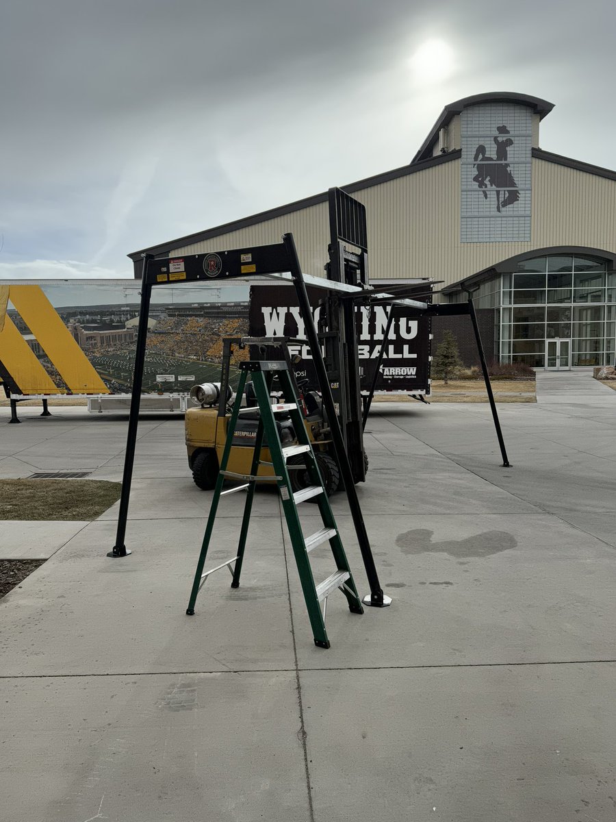 Starting the day off with building some new toys for @JaySawvel and @wyo_football! #RideForTheBrand