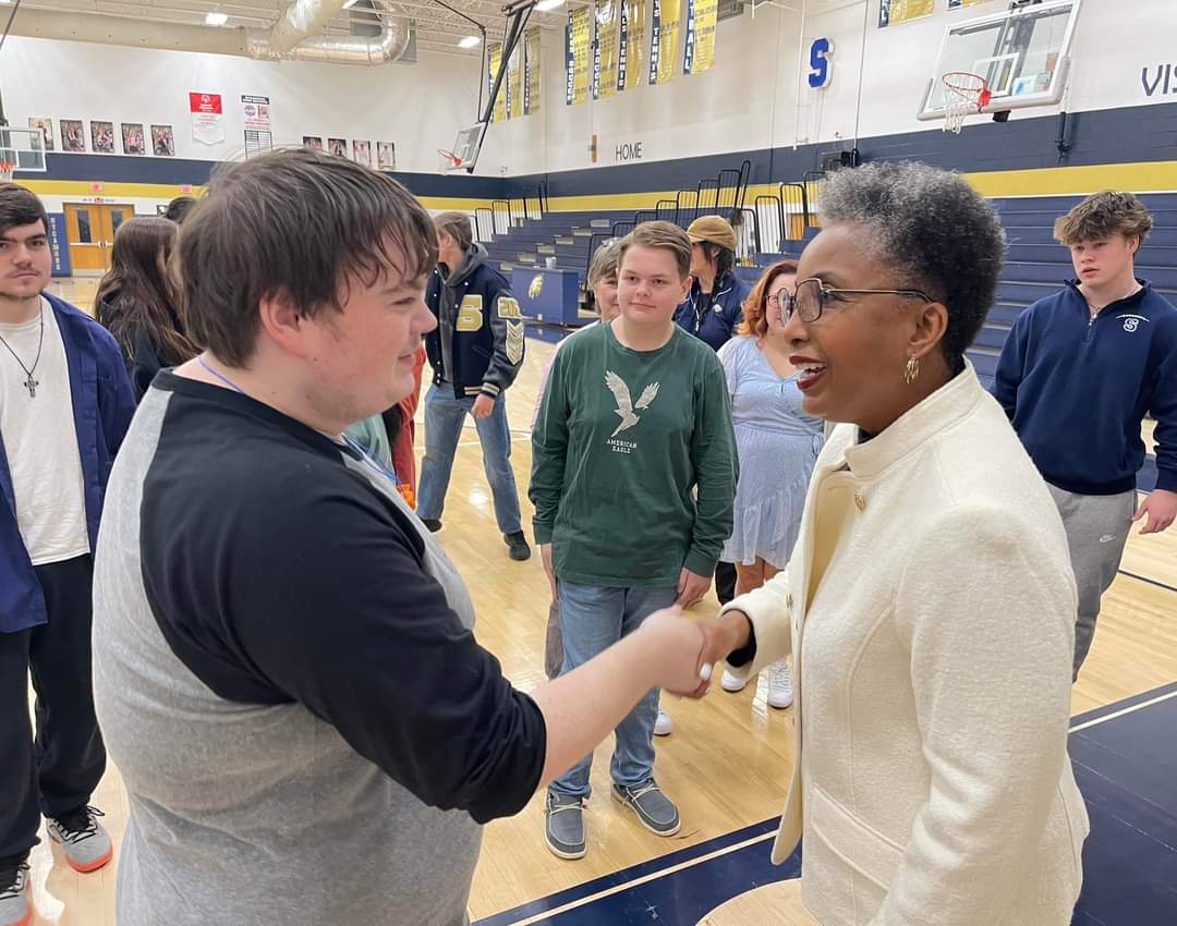 Thank you @carolmswain for speaking to our student body yesterday!  More details below:  #WarEagleFamily #ccsdtn #EveryoneBelongs