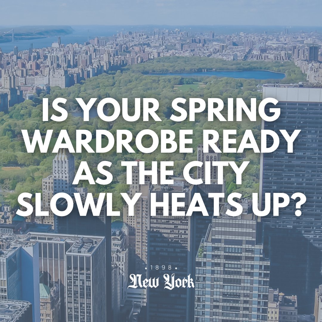 As the temperature gradually climbs in our beloved New York City, it's time to revamp our wardrobes for the vibrant season ahead🌸 #1898NewYork #NYCFashion #SpringStyle #CityChic #FashionForward #NewYorkStyle #SpringInNYC