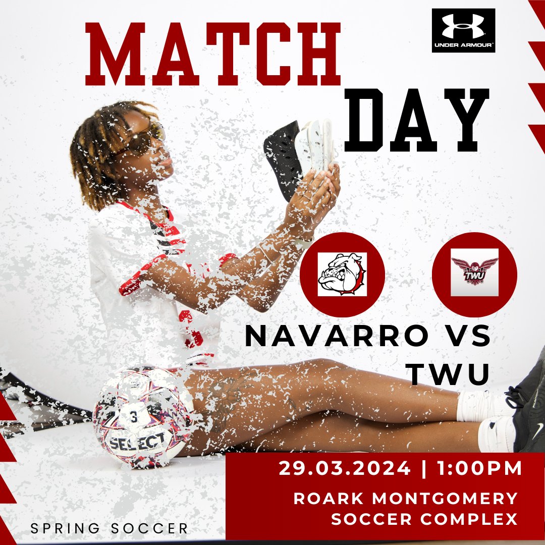 Our Bulldogs take on TWU at 1pm today at the Roark Montgomery Soccer Complex! Come out and support your Lady Dawgs this Good Friday! Love our Community! @navarrosports @navarrocollege #BulldogNation