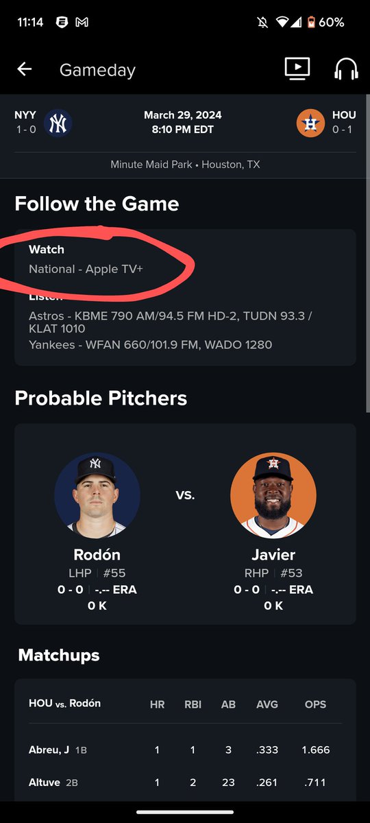 nickcm33's tweet photo. Three days in a row and three different services I need to pay for to watch. It's no wonder kids are losing interest in baseball, you make it so easy @MLB https://t.co/VWscQQ6BwN