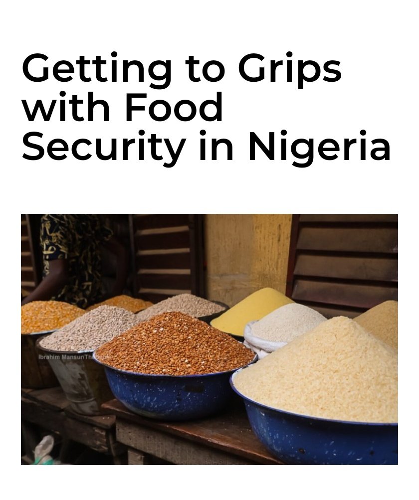 🚨New publication alert: This Policy Platform intervention typifies food insecurity as an existential, lingering and worsening challenge in Nigeria, identifies its causes, and suggests immediate and long-term options for tackling the problem 👇 agorapolicy.org/getting-to-gri…