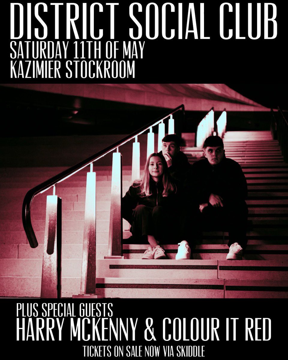 Made up to announce I’ll be supporting <a href="/DSCbandd/">District Social Club</a> on the 11th of May. Be a boss one this. Got a few new tunes for this one 👀 

Ticket link in my bio 😎🤝🏻