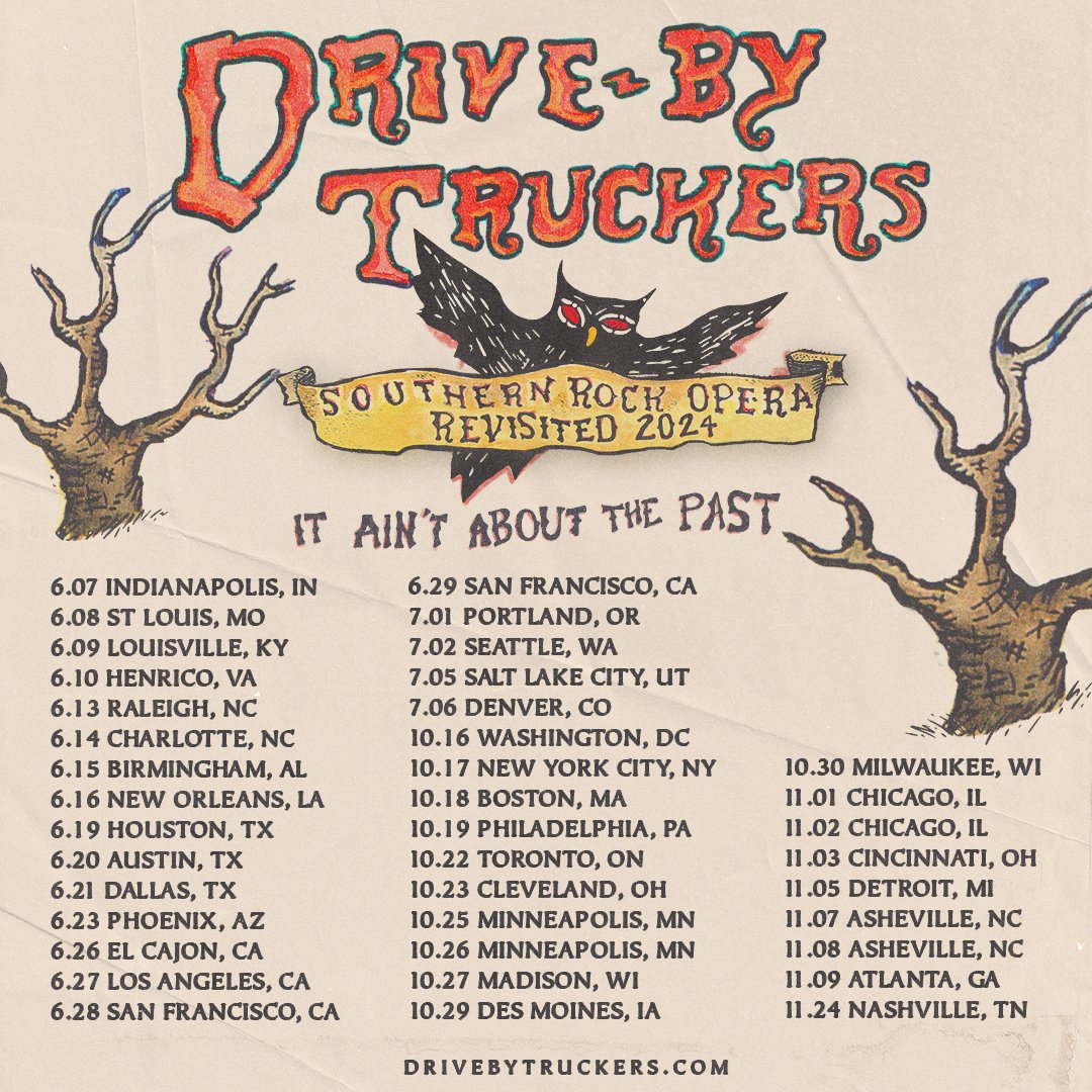 Today is the Day! 🤘  The Southern Rock Opera Revisited Tour is ON SALE today, 10am local time.  We are super excited to take this show on the road. HeAthens VIP packages available too.  Let There Be Rock and we'll see You at the Rock Shows. 🤘 🎟️ drivebytruckers.com/shows.html