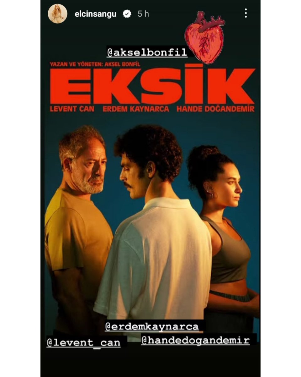 Nesta quinta-feira (28), Elçin Sangu, Yunus Özdiken e Elif Gurbey prestigiaram a peça 'Eksik', estrelada por Levent Can, Erdem Kaynarca e Hande Doğandemir. 🎭👏🏻👏🏻👏🏻 📷: levent_can @yunusozdiken @elcnsng via Insta #ElçinSangu