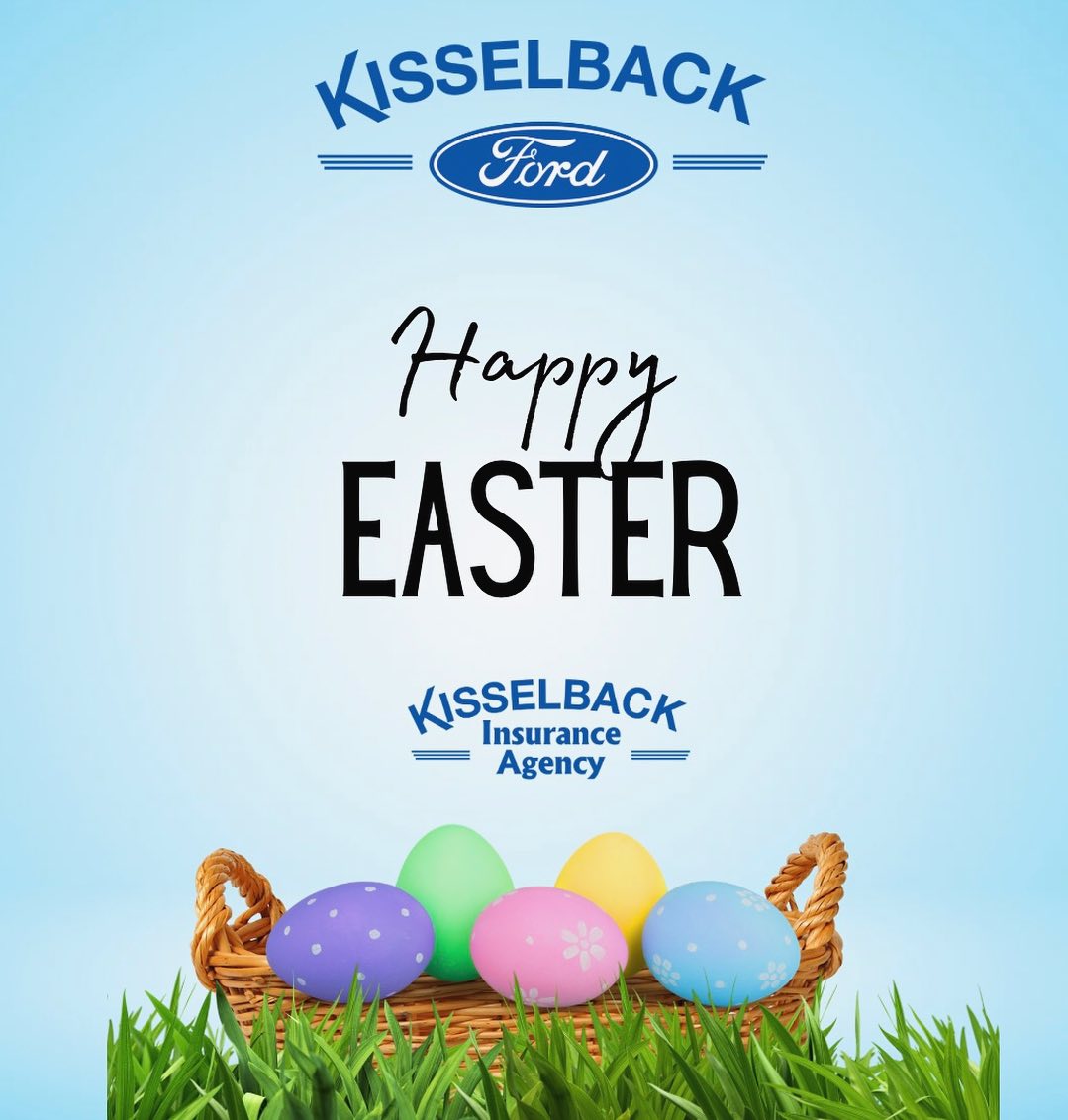 Wishing you and your loved ones a great Easter weekend! We’ll be here all day today and Saturday, @KisselbackFord will be closed Sunday as usual.