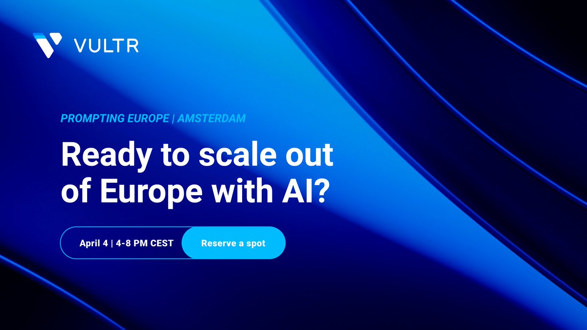 Reserve your spot for Prompting Europe Amsterdam on 4/4! Don't miss this opportunity to be part of the conversation and accelerate your European startup with #AI. 🤖 We'll see you there! eventbrite.nl/e/prompting-eu…