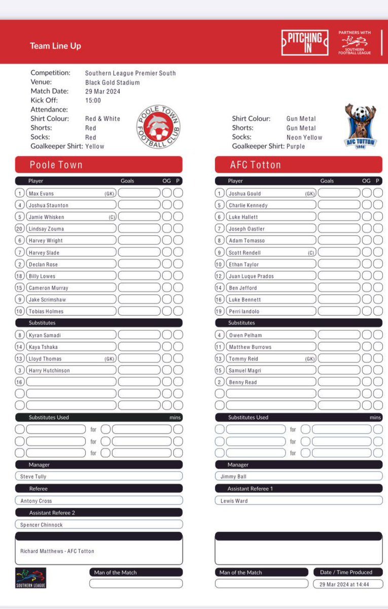 NonleagueDiary's tweet photo. @AFCTotton Lineup for those wondering https://t.co/YYW4O5eh7f