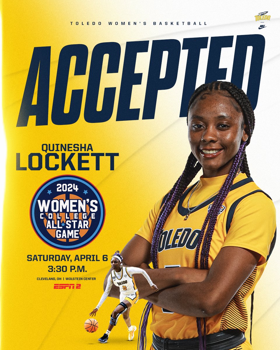 Toledo Women's Basketball (@toledowbb) on Twitter photo Congrats to <a href="/Q_lockett5/">Quinesha Lockett ๐</a>! Can't wait to see you in Cleveland representing the Rockets!
#TeamToledo I #GoldStandard Congrats to <a href="/Q_lockett5/">Quinesha Lockett ๐</a>! Can't wait to see you in Cleveland representing the Rockets!
#TeamToledo I #GoldStandard