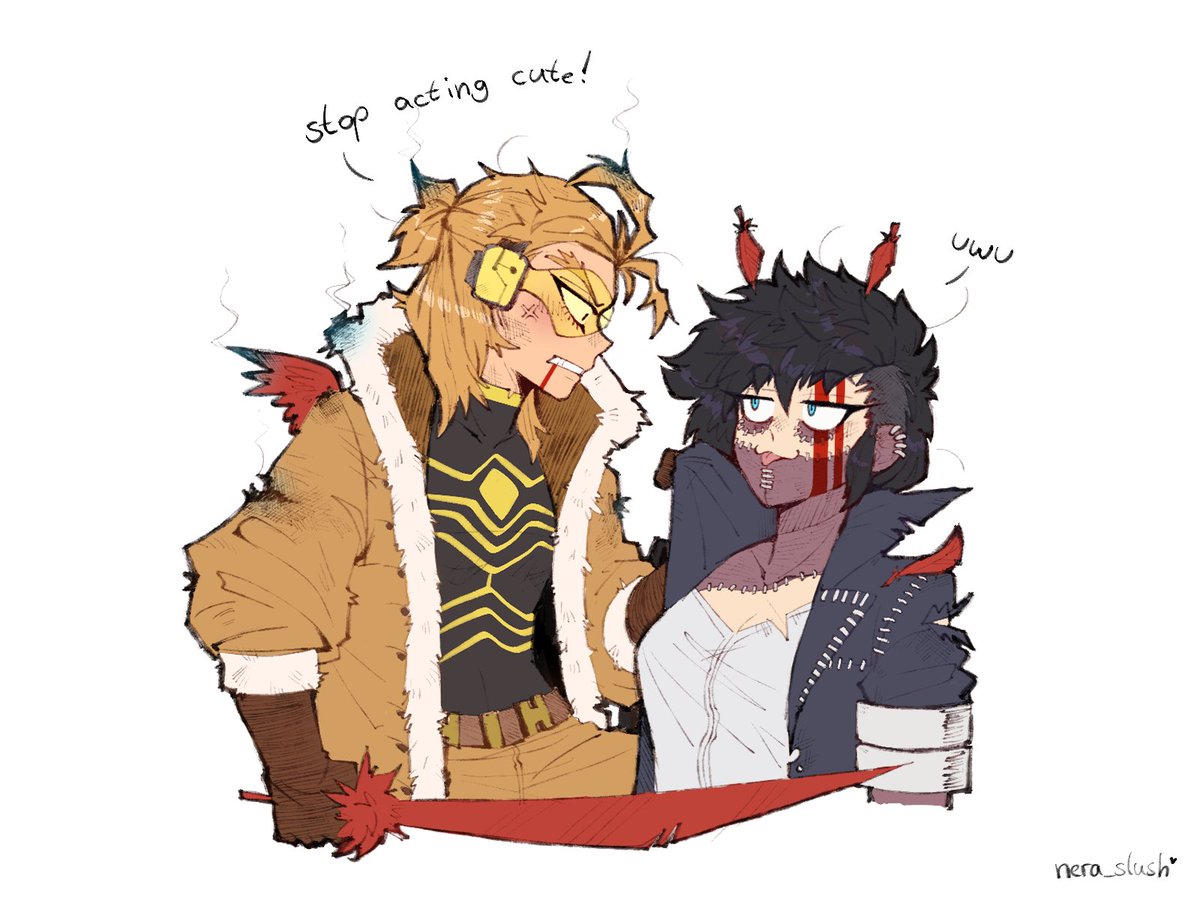 when you have to fight your gf to hide your relationship, but she's acting all uwu
#dabihawks #dabi #hawks