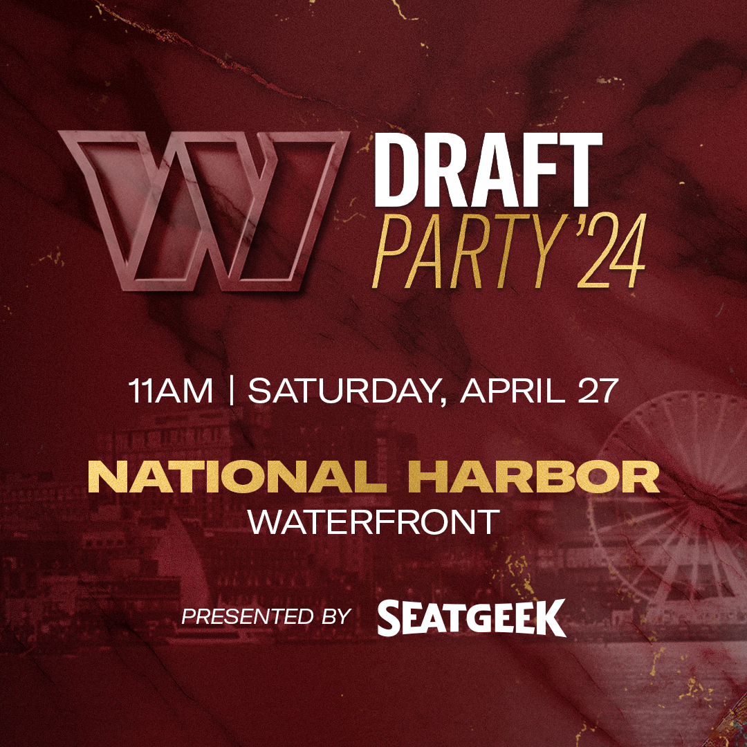 Come celebrate with us on Day 3 of the #NFLDraft! commanders.com/draftparty | @SeatGeek