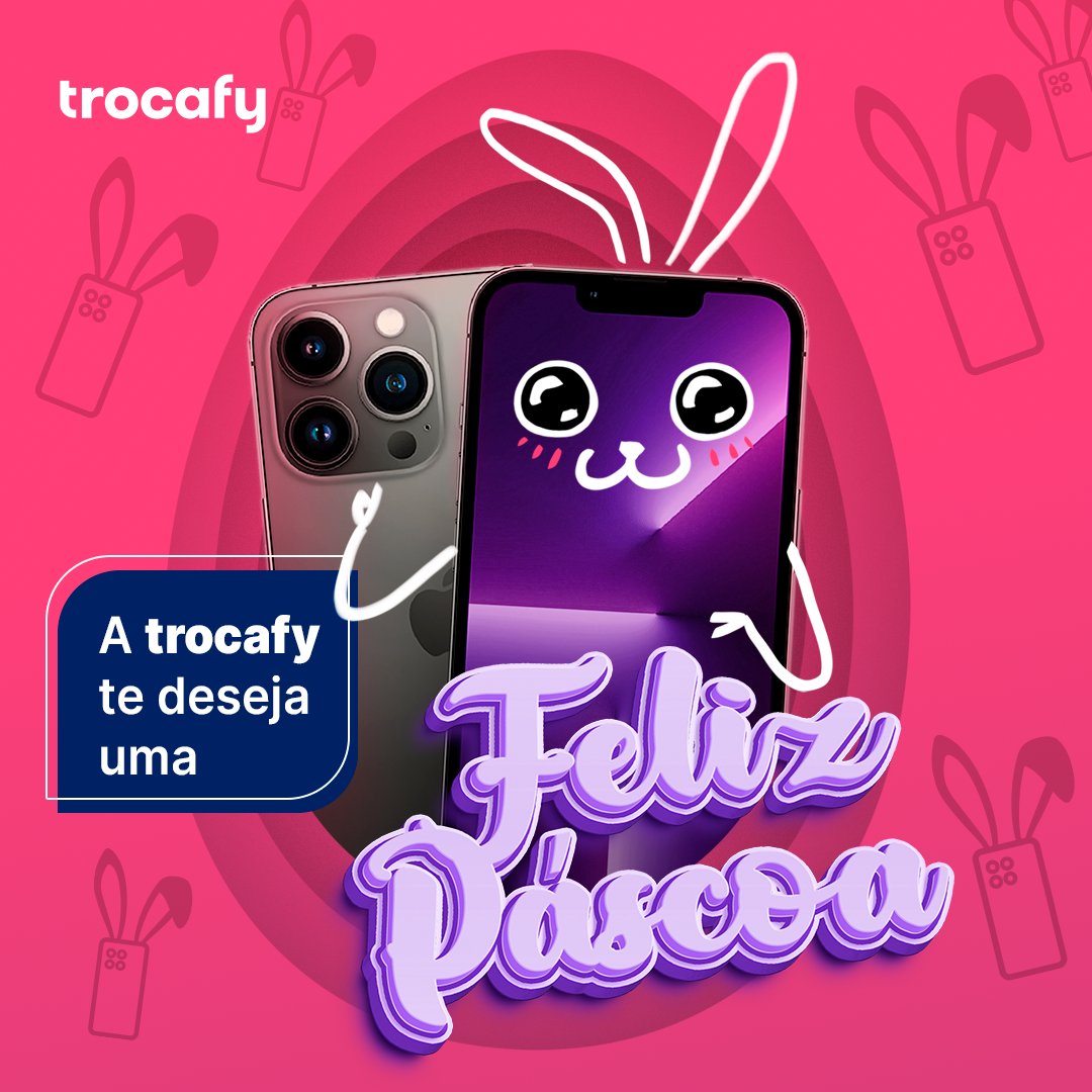 Trocafy_'s tweet photo. COELHINHO DA PÁSCOA, QUE TRAZES PRA MIM? 🐰❓

iPhone 13, iPhone 13 Pro e iPhone 13 Pro Max no precinho, assim!! 📲🫢

Que ovo de chocolate que nada! Faça uma escolha inteligente: invista no upgrade do seu smartphone gastando pouco na trocafy! 🐇 
 https://t.co/IUoxVgWgyd https://t.co/zdtpAkeQSn