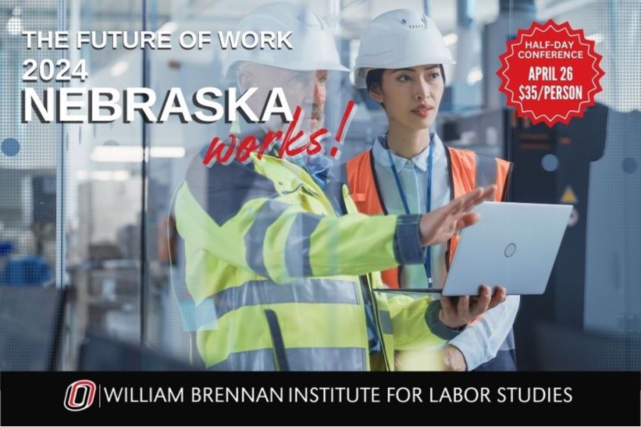 The annual Nebraska Works! conference is back. The conference is open to anyone and will be held on Friday April 26, 2024, at the Barbara Weitz CEC building on 6001 Dodge St, Omaha NE 68182. To register, email Jim Begley on jamesbegley@unomaha.edu
#NebraskaWorks! #TheFutureOfWork