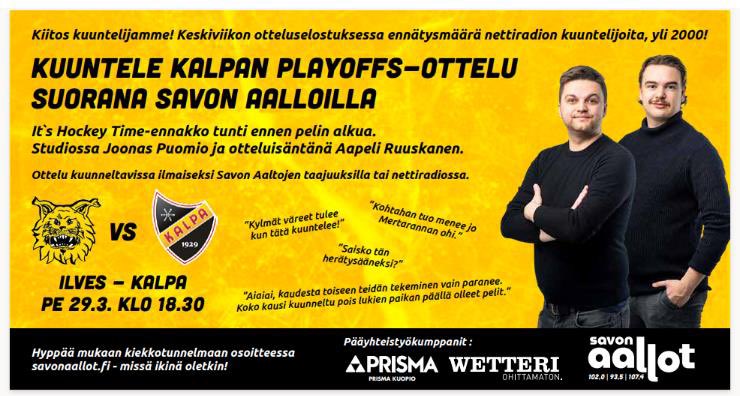 alternativeabe's tweet photo. Kohta urku auki ja ennakkostudio käyntiin Savon Aalloilla. Ilves-KalPa, 5. puolivälierä. Huikea ilta tulossa, tervetuloa mukaan! 🐣🐥🏒

Linkistä voit kuulla kiekkotunnelmaa ilmaiseksi:
https://t.co/n6YIDY0fSv

@KalPa_Hockey 
@joonaspuomio 
#Liiga #KalPa #SavonAallot #playoffs https://t.co/XQo7Me1ude