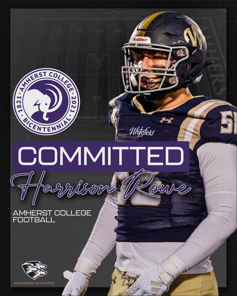 Whitefield WolfPack (@wawolfpack) on Twitter photo 🟣🏈Committed🏈🟣
Congratulations to ‘24 Harrison Rowe, on his commitment to play football at Amherst College #AlwaysWhitefield
<a href="/HarrisonRowe19/">Harrison Rowe</a> <a href="/CoachWalsh1518/">Robert Walsh</a> 🟣🏈Committed🏈🟣
Congratulations to ‘24 Harrison Rowe, on his commitment to play football at Amherst College #AlwaysWhitefield
<a href="/HarrisonRowe19/">Harrison Rowe</a> <a href="/CoachWalsh1518/">Robert Walsh</a>