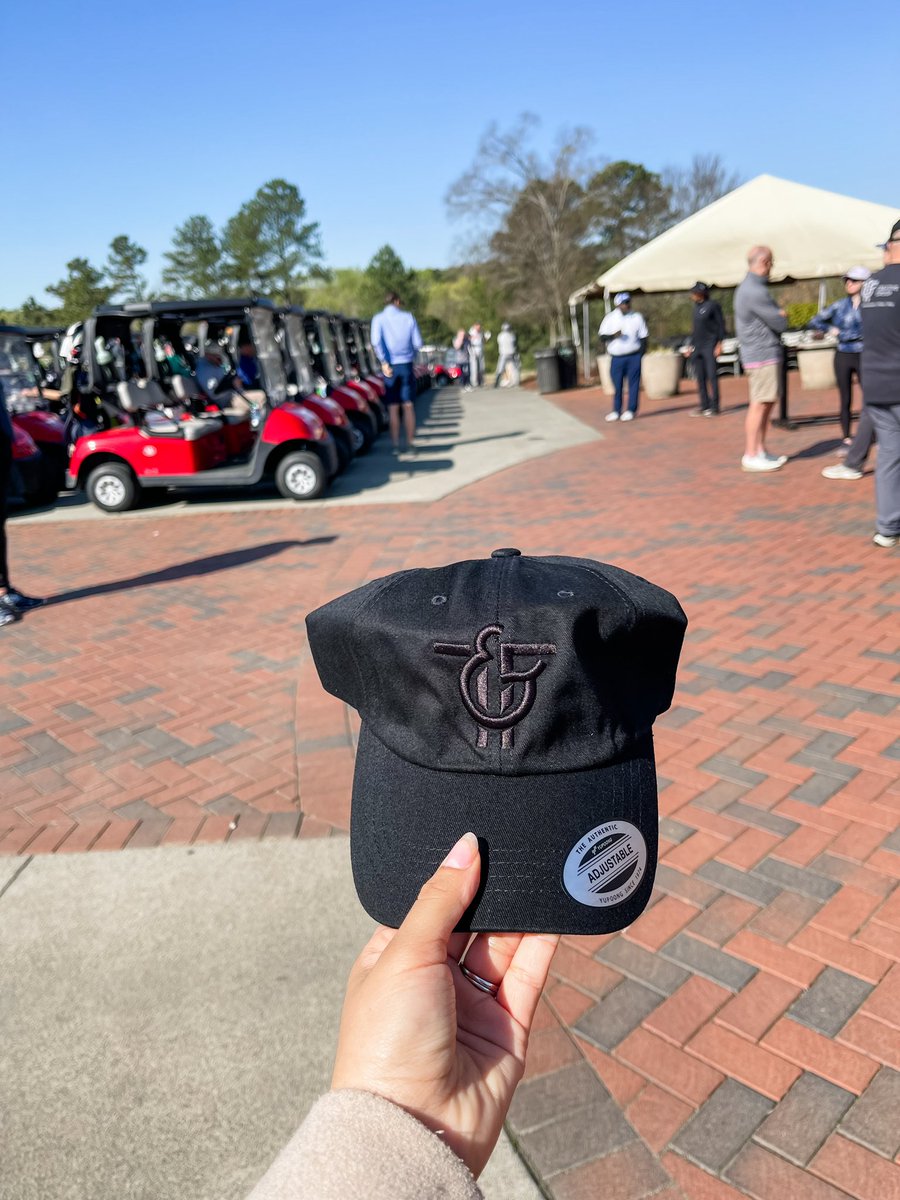 It’s a beautiful day for a Golf Classic ⛳️ Did you know every player got one of these black on black T&T hats? 😍 We have officially Teed off and can’t wait to share what’s in store for the rest of the day 💙⛳️🏌🏾‍♂️ stay tuned for the final count for the @TAPUnlimited