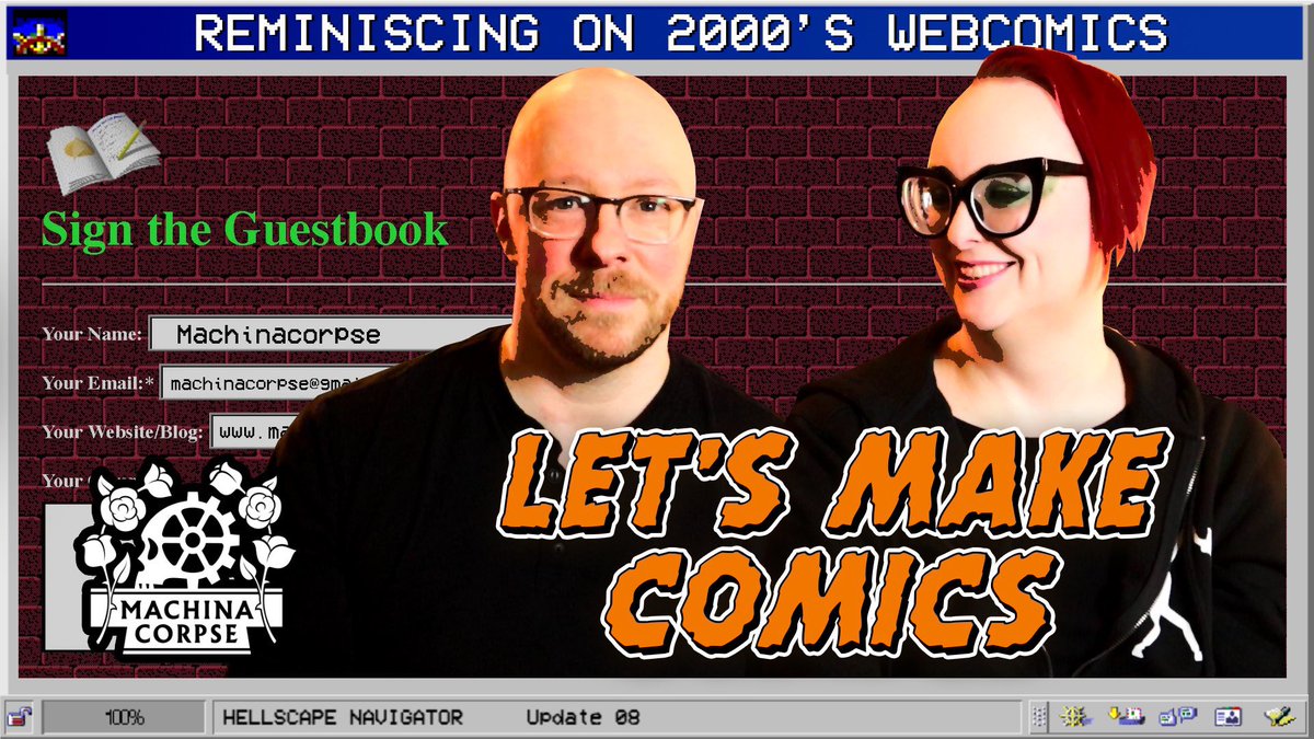 MachinaCorpse's tweet photo. The Corpses are back at it talking about webcomics of yesteryear (the ultra scary glittery 2000s! ). Check it out on today’s update in the thread. (*And be sure to like, comment, and subscribe!)
#webcomics #letsmakecomics #machinacorpse #chandrafree #stephenemond https://t.co/YguQVBl9Ib