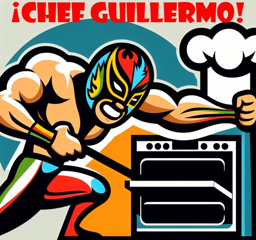 willmacYAAAY's tweet photo. Happy Easter!  This weekend my alter ego ¡CHEF GUILLERMO! returns to wrestle the oven and cook a feast for family and friends.  Who will you be cheering for? 🤣 https://t.co/a8hlM0kqd2