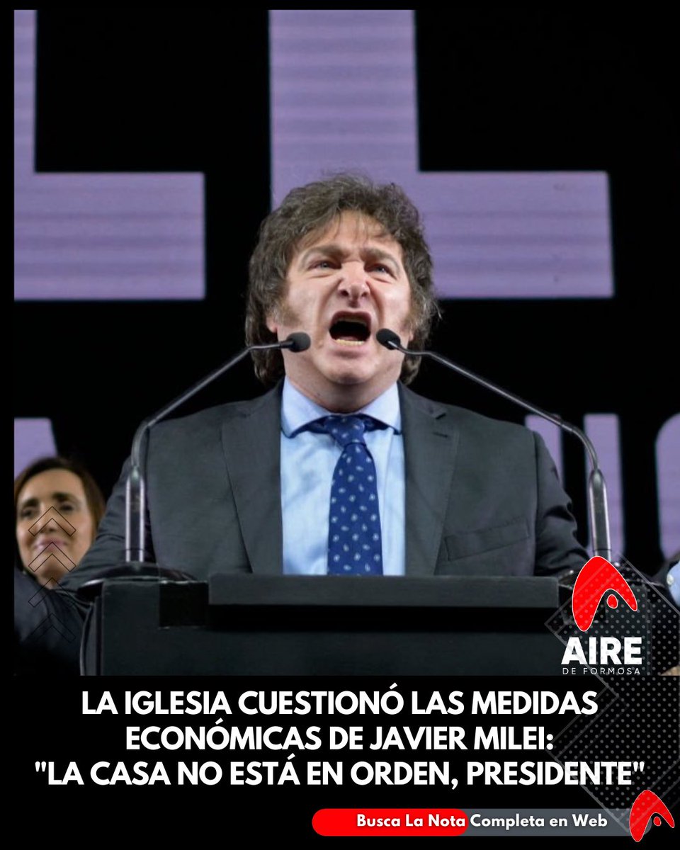 🔵En el contexto de la Semana Santa y la Pascua, la Iglesia cuestionó el modelo económico de Milei y Caputo, haciendo referencia a la frase “La casa no está en orden” de Raúl Alfonsín tras un levantamiento militar en 1987…