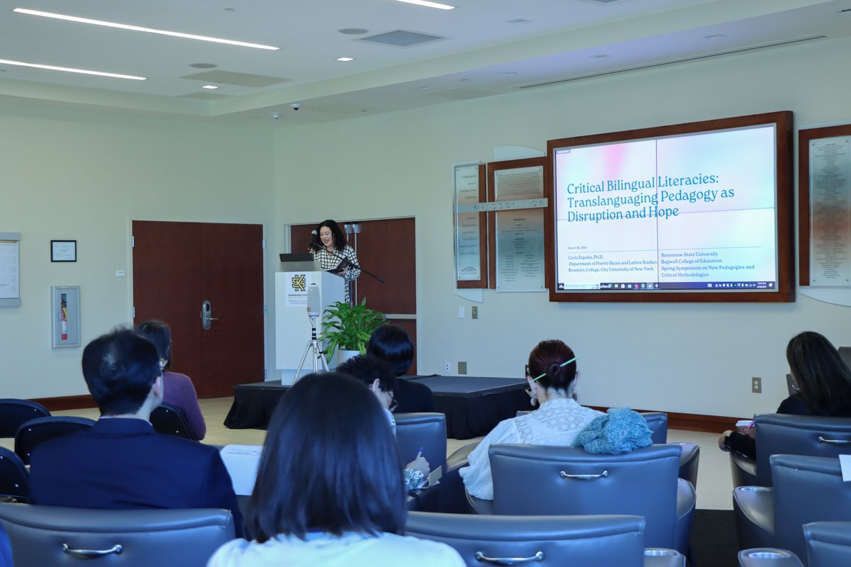 bagwellcollege's tweet photo. On March 28th, Bagwell College held day two of the Spring Symposium on New Pedagogies and Critical Methodologies.  We were honoured to host two more amazing Keynote speakers! Find more information on our Facebook page. Link in bio. #kennesawstateuniversity https://t.co/63E7hMzkpf