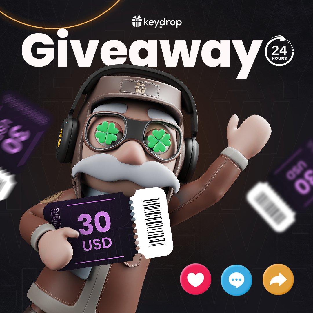 keydropcom's tweet image. Win $30 VOUCHER in JUST 3 clicks! 🏆

👊 Just leave ❤️ under the post!
🤝 Follow us!
🔁 Retweet!

⏰ Wait 24 hours! 

#giveaways #signfree #freegiveaways #chance #cs2 #steam #case #giveaway #csgoskins #gaming #gamer #esport #keydrop #keydropcom