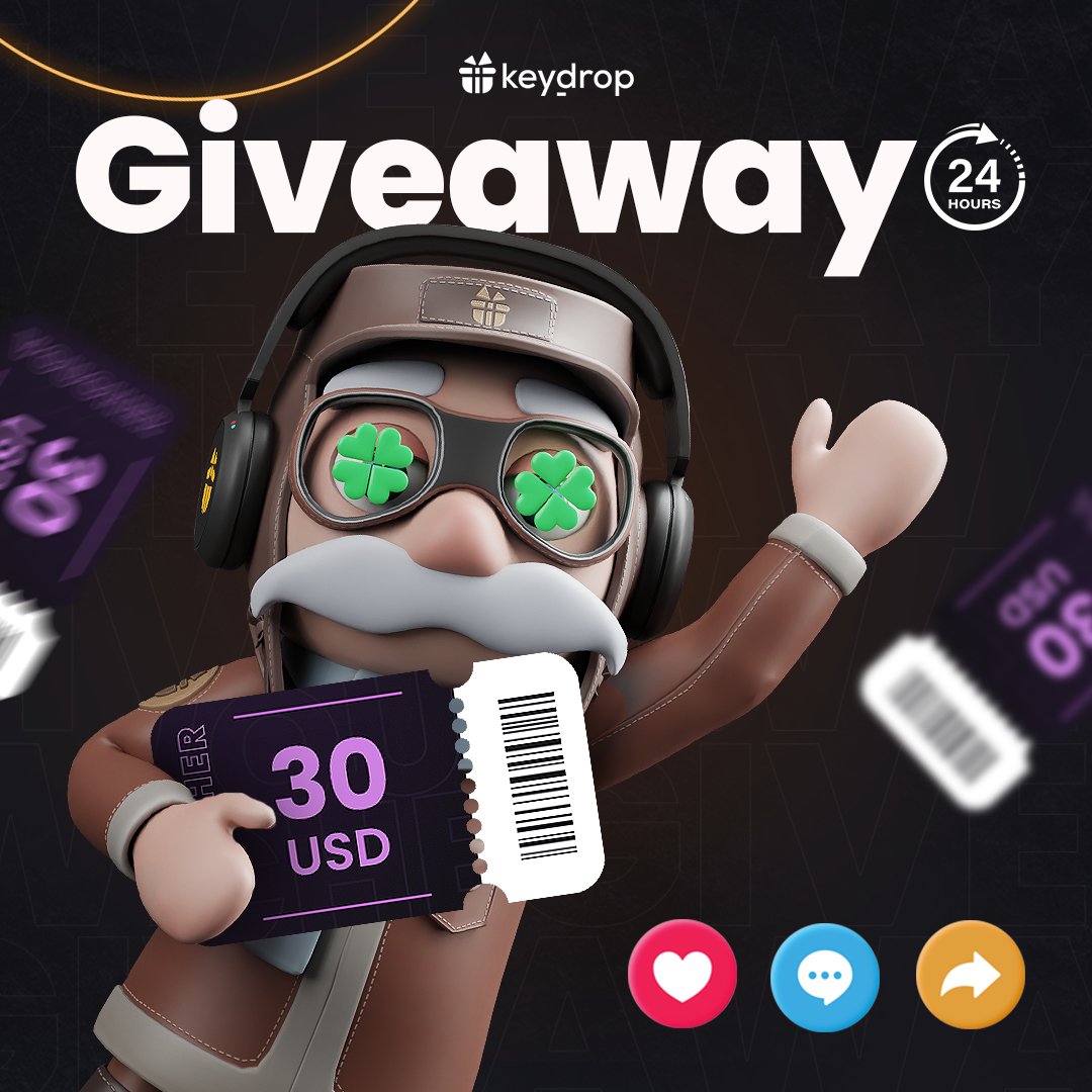 Win $30 VOUCHER in JUST 3 clicks! 🏆

👊 Just leave ❤️ under the post!
🤝 Follow us!
🔁 Retweet!

⏰ Wait 24 hours! 

#giveaways #signfree #freegiveaways #chance #cs2 #steam #case #giveaway #csgoskins #gaming #gamer #esport #keydrop #keydropcom