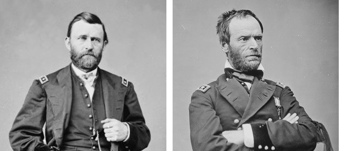 #OTD in 1865, Gen. Ulysses S. Grant meets with Gen. William T. Sherman in Raleigh, NC. He brings word that Sherman's agreement with Gen. Joseph E. Johnston to all but end the #CivilWar has been rejected. An incensed Sherman sends word to Johnston of the suspension of the truce.