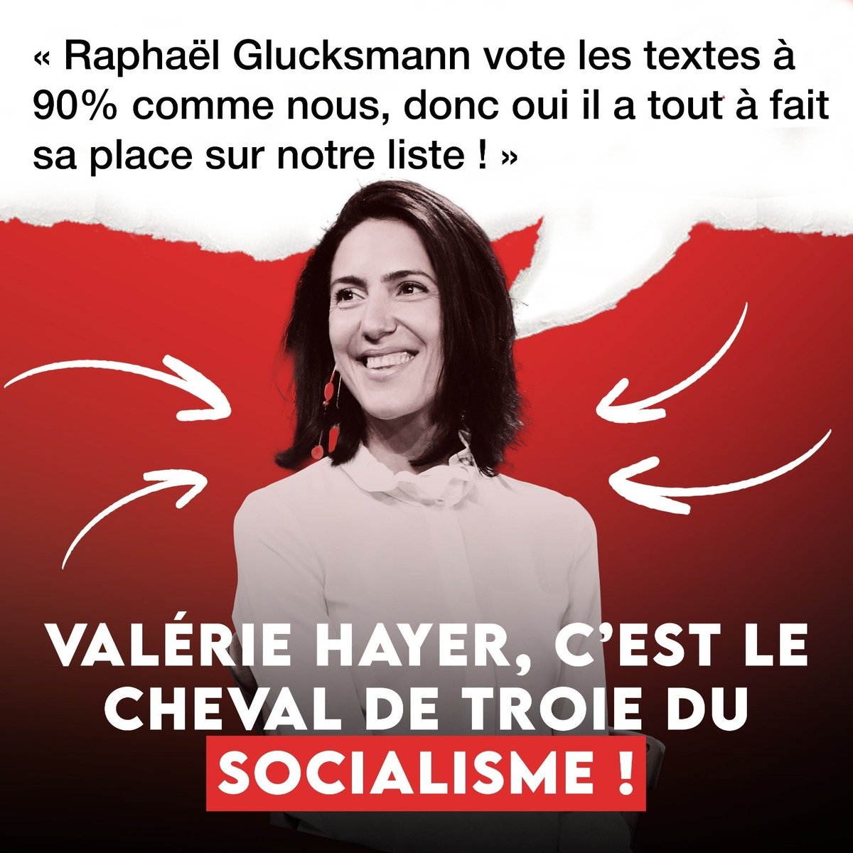 🔴 « Raphaël Glucksmann vote à 𝟵𝟬% comme nous. Il a toute sa place sur notre liste ». ➡️ Le 9 juin, ne vous y trompez pas : voter pour Valérie Hayer et la liste Renaissance, c'est voter pour la gauche au Parlement européen. #AvecBellamy #Europeennes2024