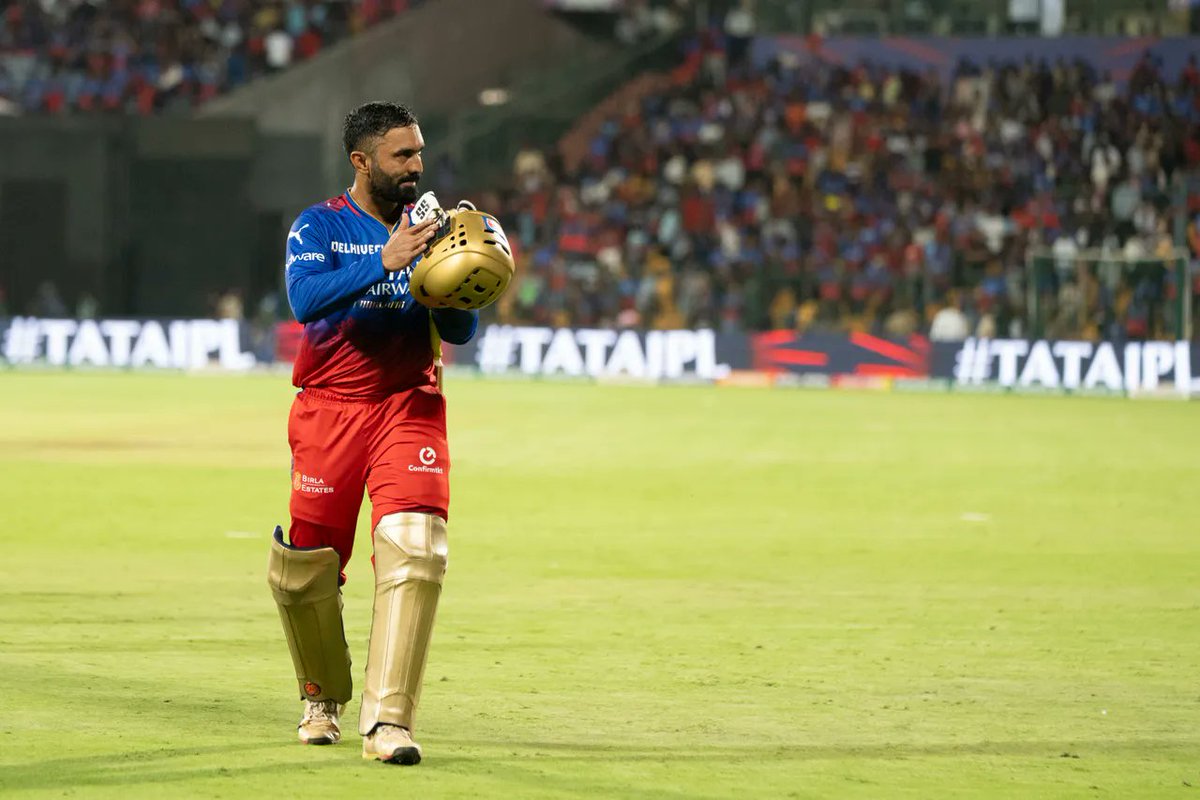CricCrazyJohns's tweet photo. DINESH KARTHIK, THE FINISHER 🫡

- 38*(26) vs CSK.
- 28*(10) vs PBKS.
- 20(8) vs KKR. 

Incredible consistency in the most toughest job in T20 format. https://t.co/NVT4oQg4dy