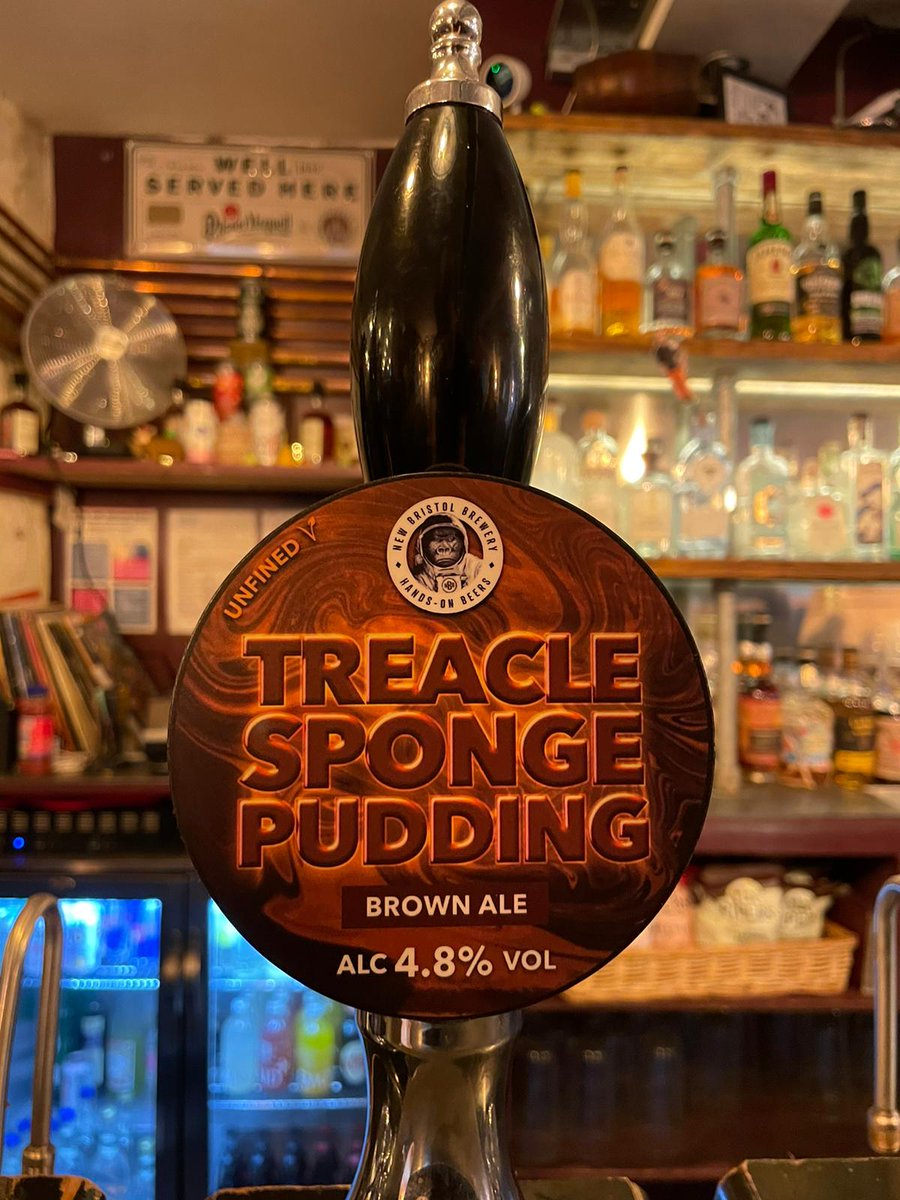 Happy Bank Holiday, Treacle 😉 In for just for the Bank Holiday Weekend - 'Treacle Sponge Pudding Brown Ale'. Black treacle and dates give a unique and very delicious New Bristol Brewing twist to a classic Brown Ale recipe. Only Friday and Saturday evening from 6pm(ish).