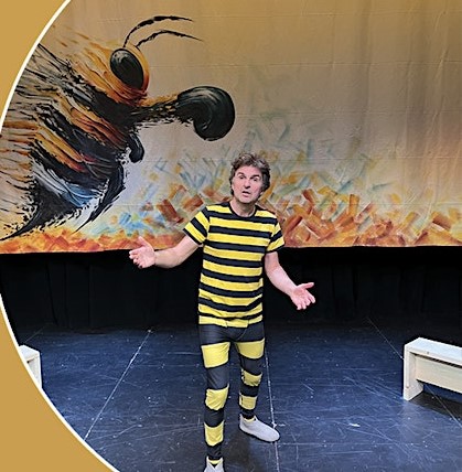 Pascal the Irish bee goes on a hilarious journal during 'Humbled' @NYIrishCenter on April 4-5. More: tinyurl.com/2y6bez9b