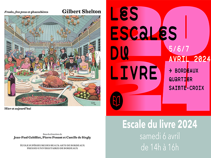PressesUnivBdx's tweet photo. Vous l'attendiez, la voici, la suite de notre programme des @escalesdulivre de Bordeaux.
Nous vous donnons rdv le samedi 6 avril à 14h pour rencontrer Jean-Paul Gabilliet et Camille de Singly, et vous faire dédicacer leur bel ouvrage sur Gilbert Shelton, le papy de l'Underground! https://t.co/mShB13J82d
