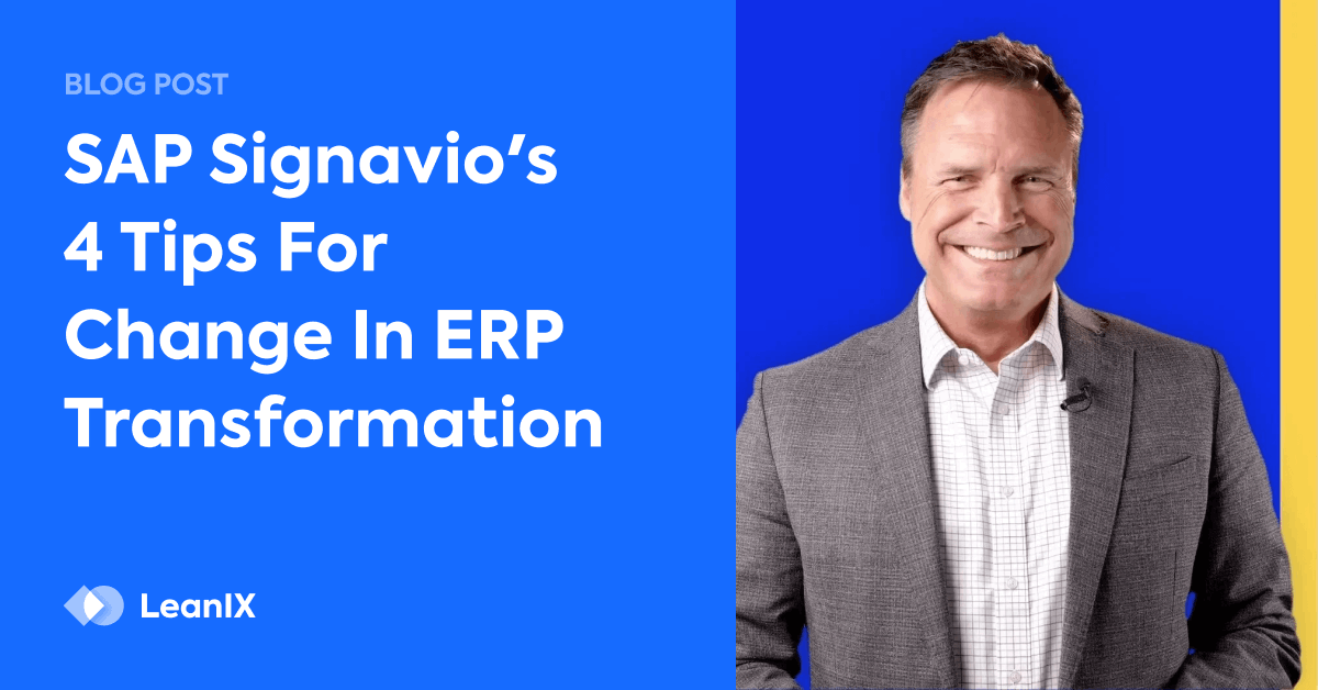 Chet Harter, VP of Market Impact at #SAPSignavio, recently spoke to us about how he's seeing his customers succeed in their ERP transformations by leveraging both our platforms. Watch now, as he shares his four tips for #ERP transformation success. 🚀bit.ly/3wJVY80