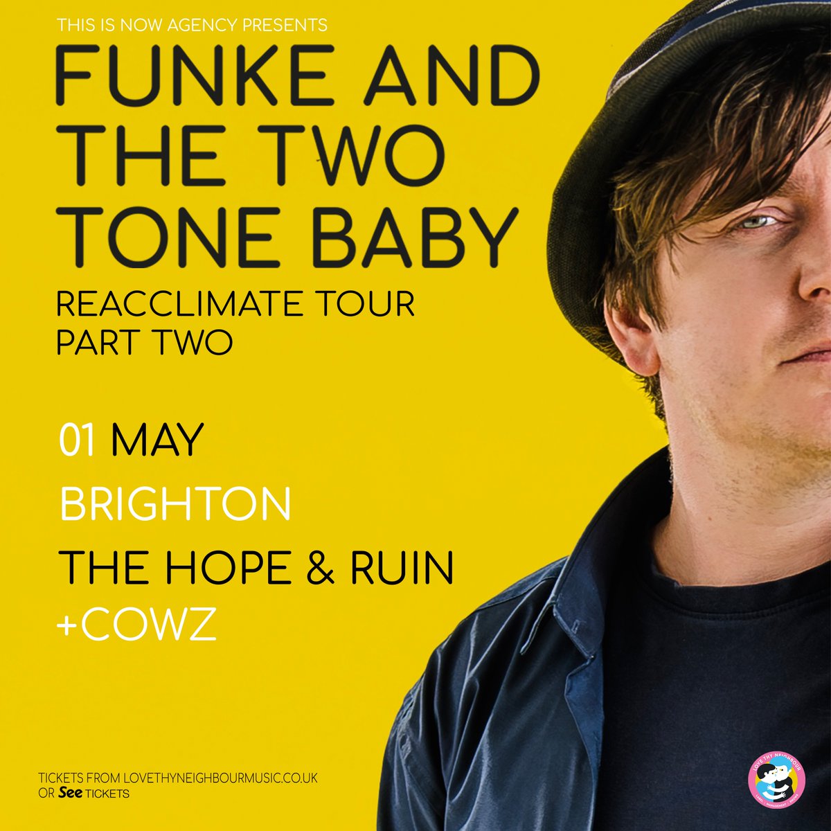 Support announcement! The wonderful @COWZ will be supporting Funke and the two tone baby, a show with an unmissable energy. 🏫 @thehopeandruin 📅 01 / 05 /24 🎟 @seetickets or link in bio