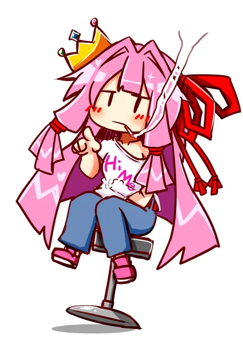 パチスロする姫茜ちゃんがかわいかったのでファンアートです! 