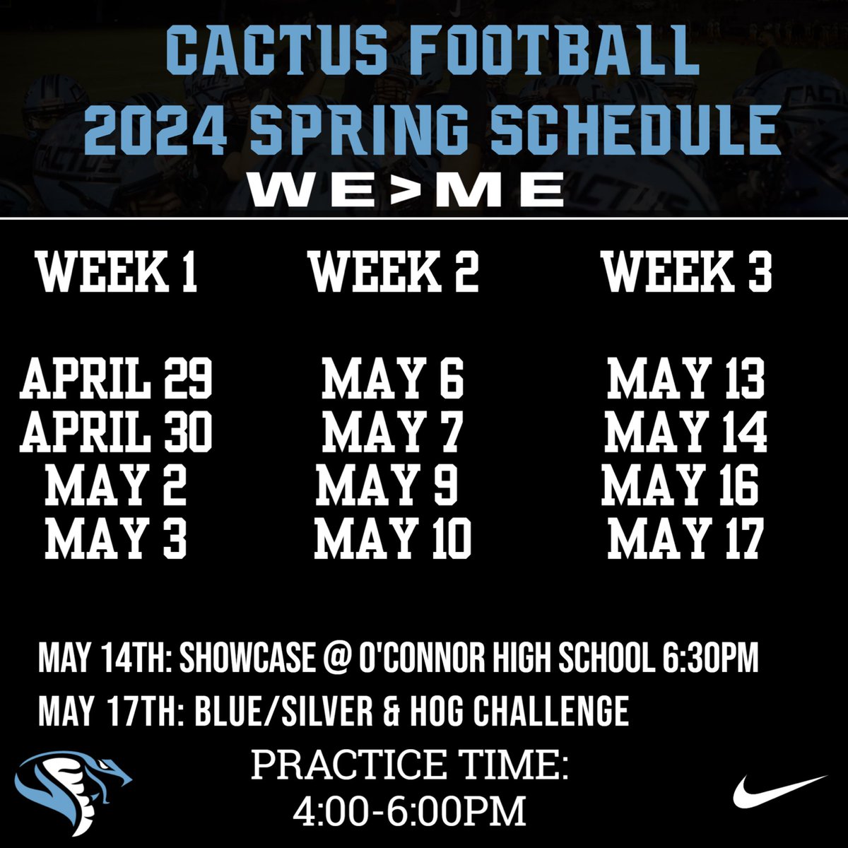 Spring Ball is amongst us!! 2nd best time of the year!! 🌵🐍🏈