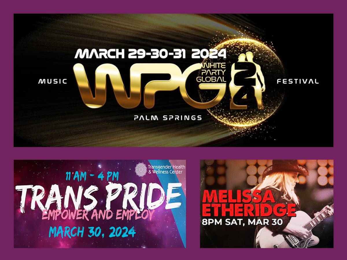 This Weekend in #ILoveGayPalmSprings - White Party Palm Springs, Trans Pride: Empower and Employ, Melissa Etheridge, Steve Chase Humanitarian Awards, and much more! gaydesertguide.com/gay-desert-gui…