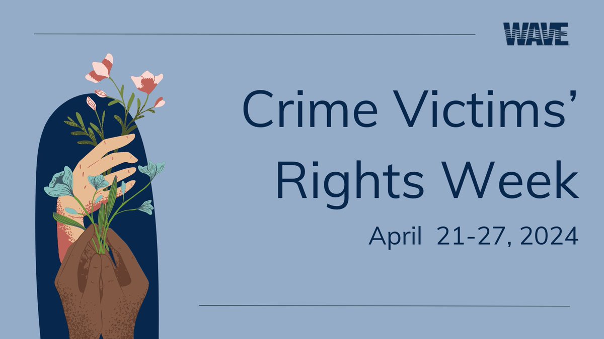 April 21-27 is National Crime Victims' Rights week. It's a time to recognize that after becoming a victim of a crime, it can be very difficult to navigate, not only the recovery process, but also the rights that you have as a victim of a crime.