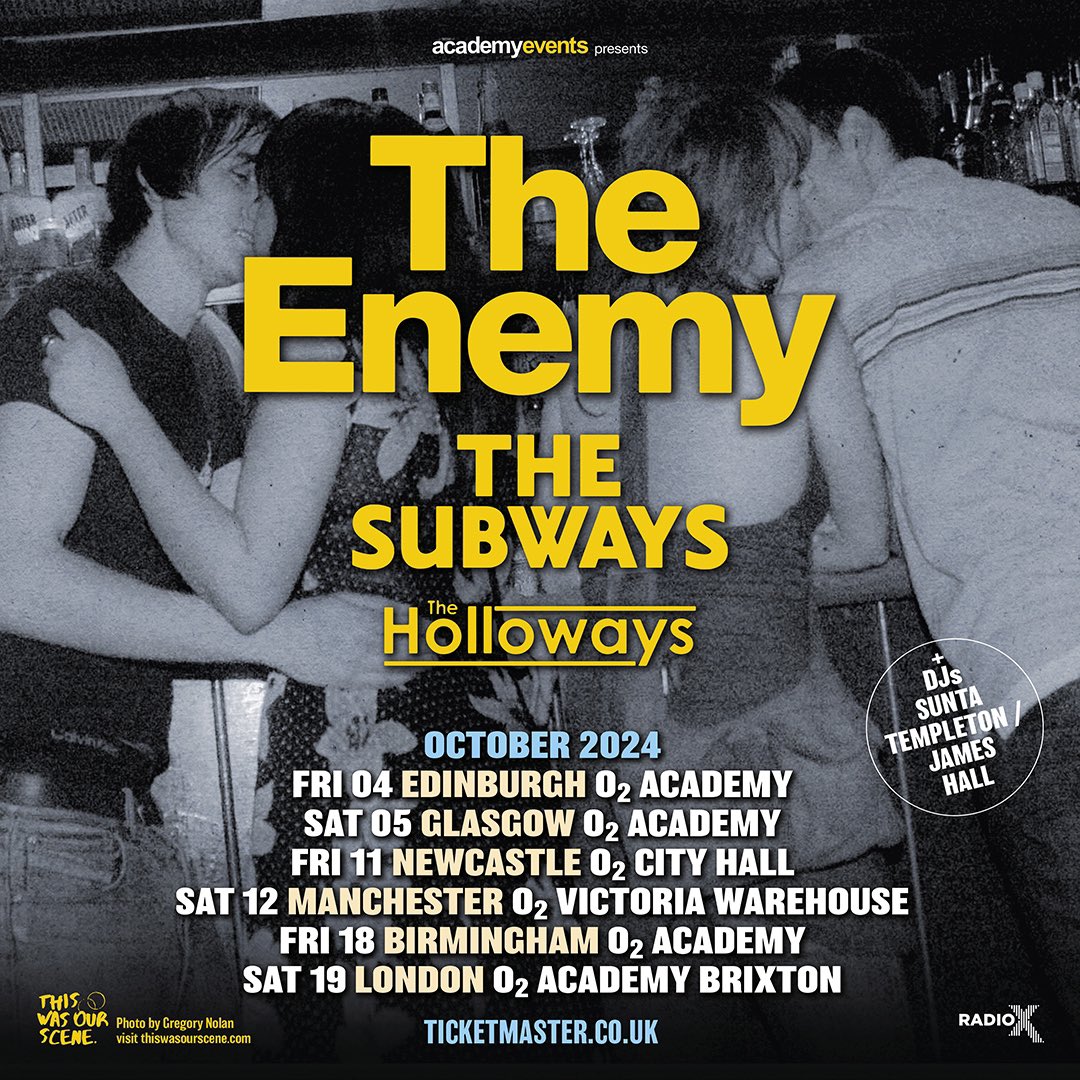 Amazing to see so many of you with tickets already yesterday, these shows will be mega! Tickets: theenemyband.co.uk/tour