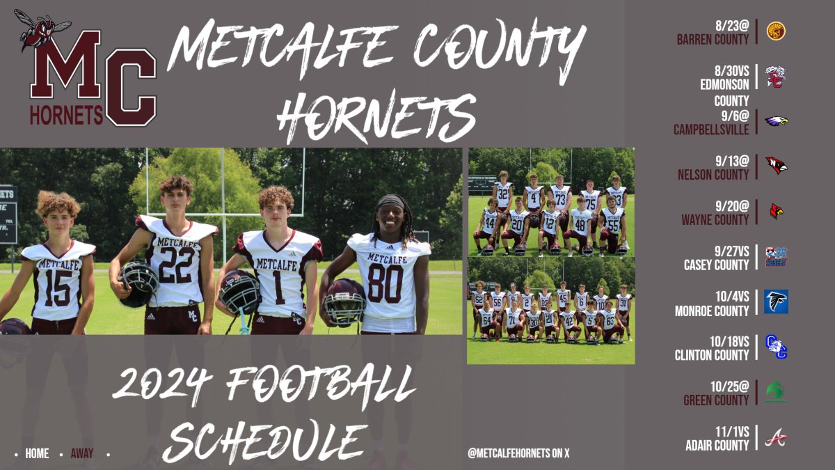 Here's an early look at the 2024 Hornet football schedule!