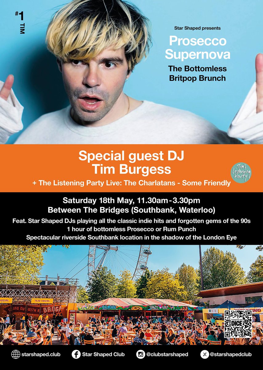 Retweet for a chance to win four tickets for another ace party with @tim_burgess. He’s DJing plus he’s holding a @LlSTENlNG_PARTY too Tickets on sale 10am Monday. Winner picked at random 9am Monday.