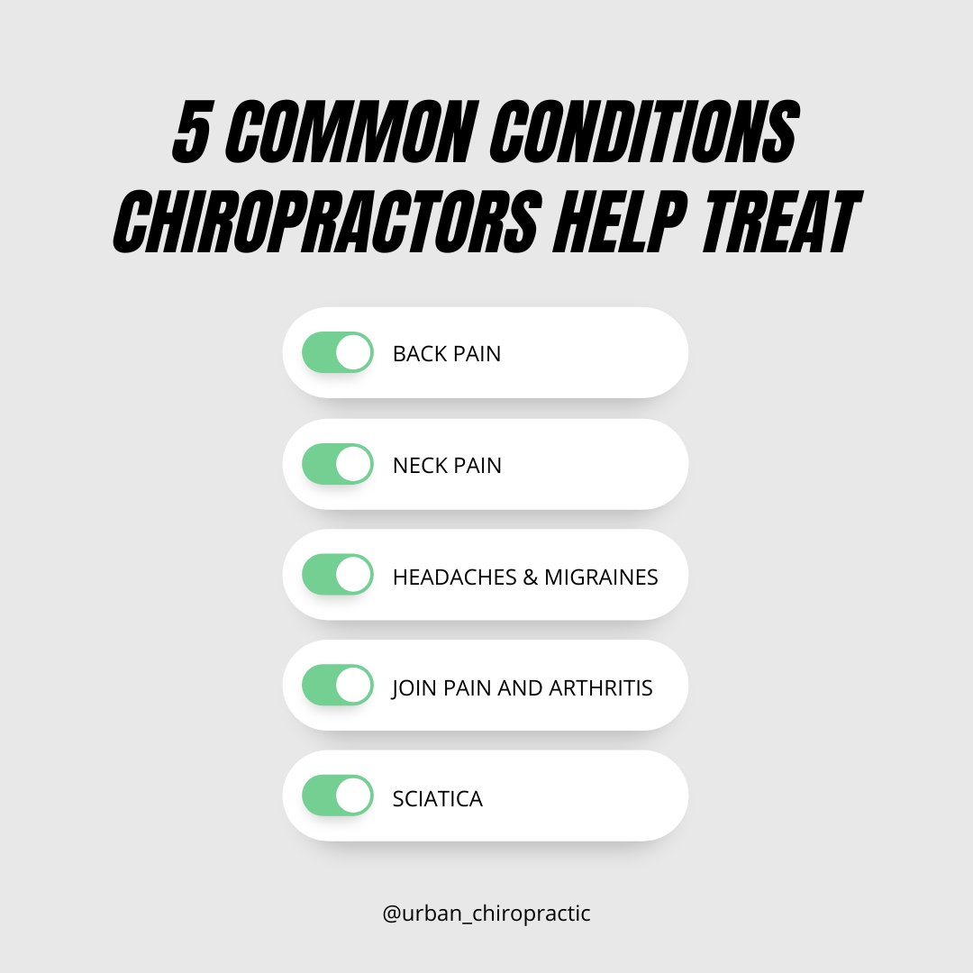 Suffering from these common conditions?

Dr. Mike at Urban Chiropractic can help alleviate your pain not just temporarily but permanently with our holistic approach to whole-body wellness.

Let us help you get to the root of your pain!