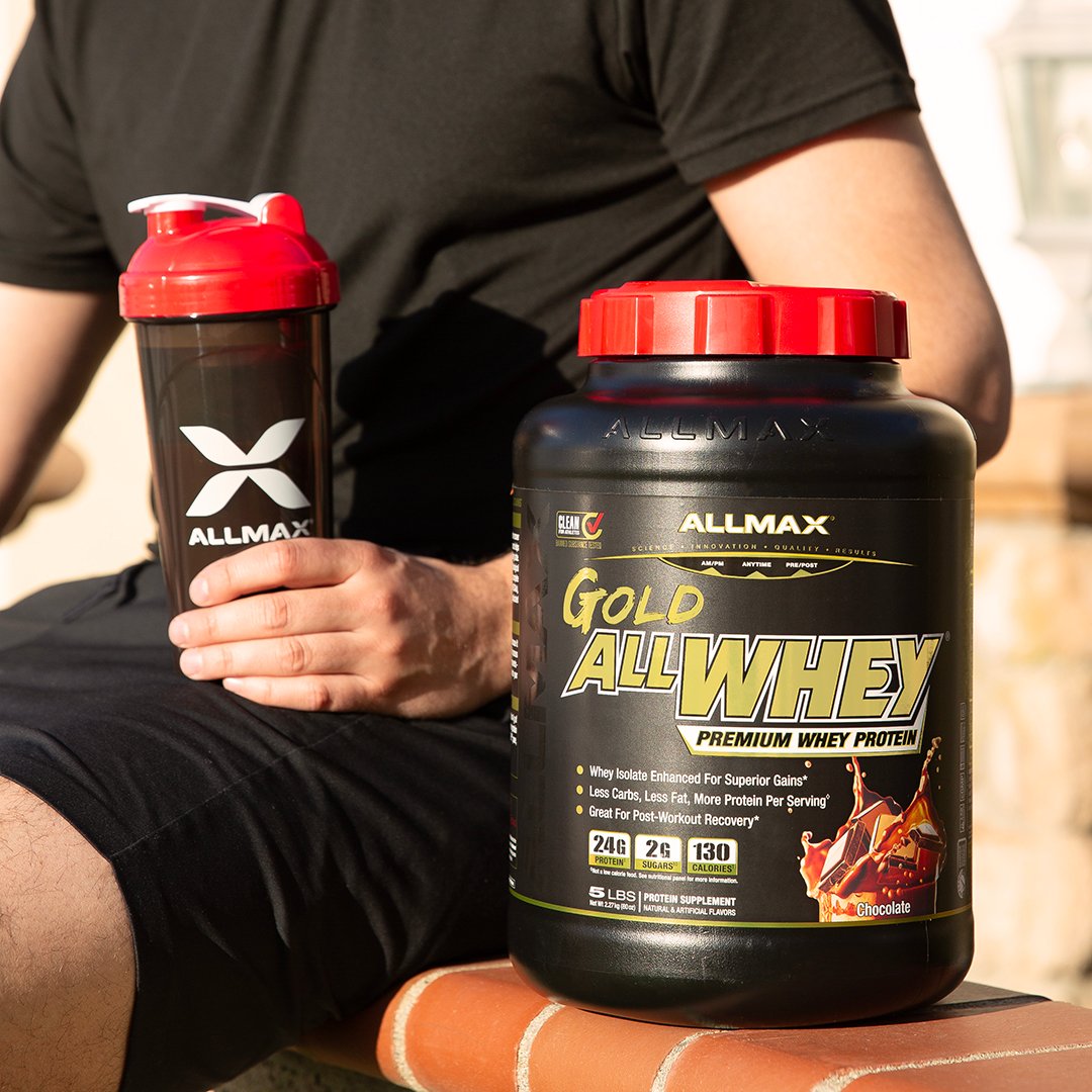 Fuel your gain train with @teamallmax Gold AllWhey – the premium whey your muscles beg for post-workout! With 24g of pure, microfiltered protein per serving, you'll maximize your gains with every scoop. Crush your goals here: iherb.co/EXQR1Uj